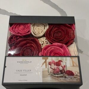 Threshold Red and Cream Floral Vase Filler